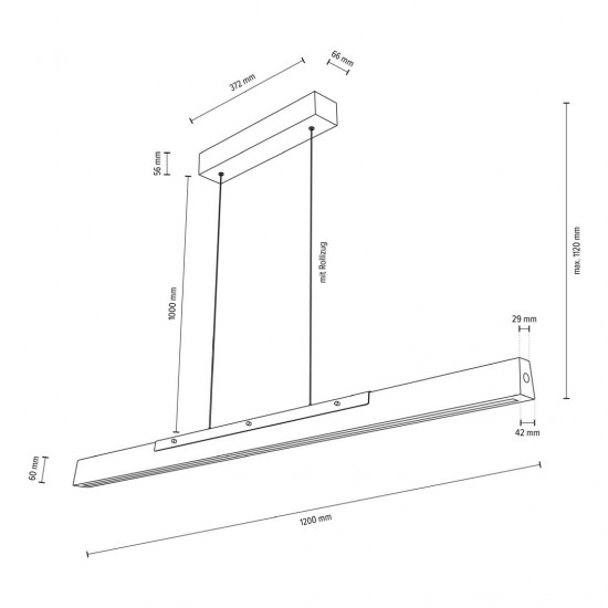 Piekarama lampa MADERA 120