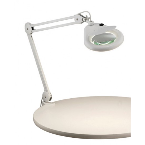 HALLTORP Table 1L White with Magnifying Glass