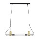 WINSTON Pendant 2L Brushed Brass/Clear