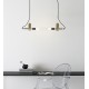 WINSTON Pendant 2L Brushed Brass/Clear