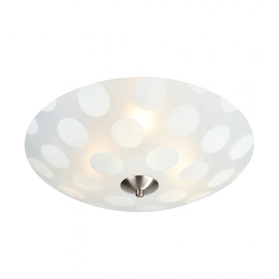 DOTS Plafond 3L 43cm Frosted/Steel