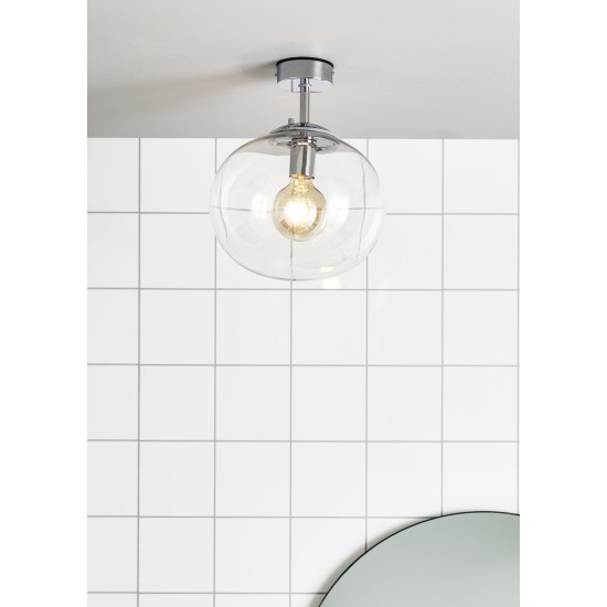 AMY Ceiling 1L Chrome/Clear IP44