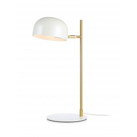 POSE Table 1L White/Brushed Brass